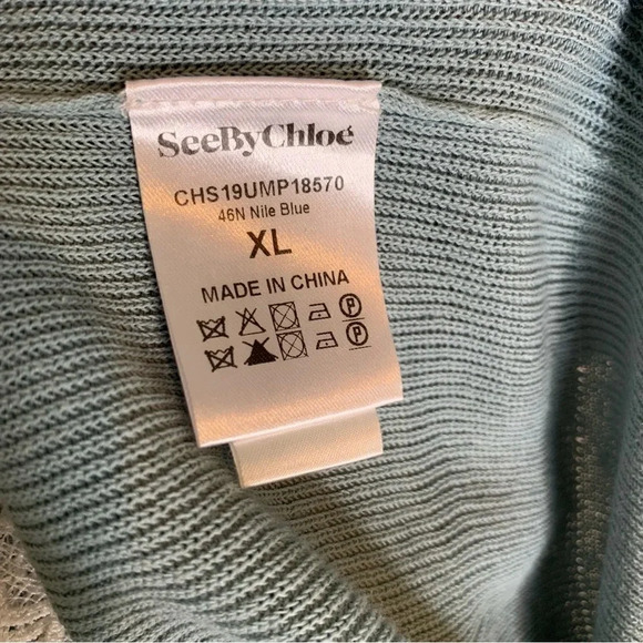 See by Chloé Chevron Lace Sweater Size XL New with FLAW - Picture 8 of 16